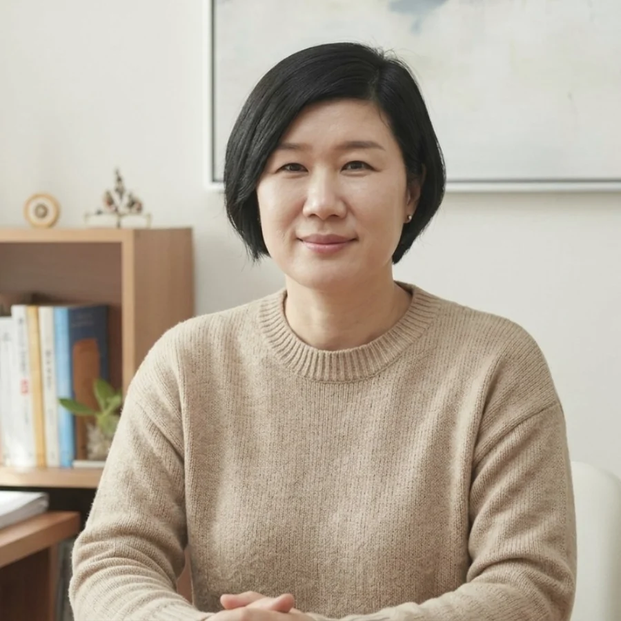 박경미 상담사가 내담자와 상담 방향을 논의하는 장면
